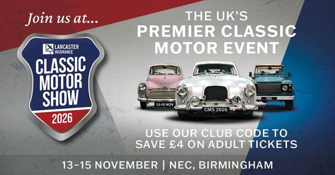 Morgan Sports Car Club stand at the Lancaster Insurance Classic Motor Show